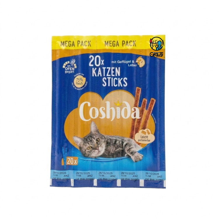 تشویقی مدادی گربه کوشیدا طعم مرغ و جگر یک عددی Coshida cat stick