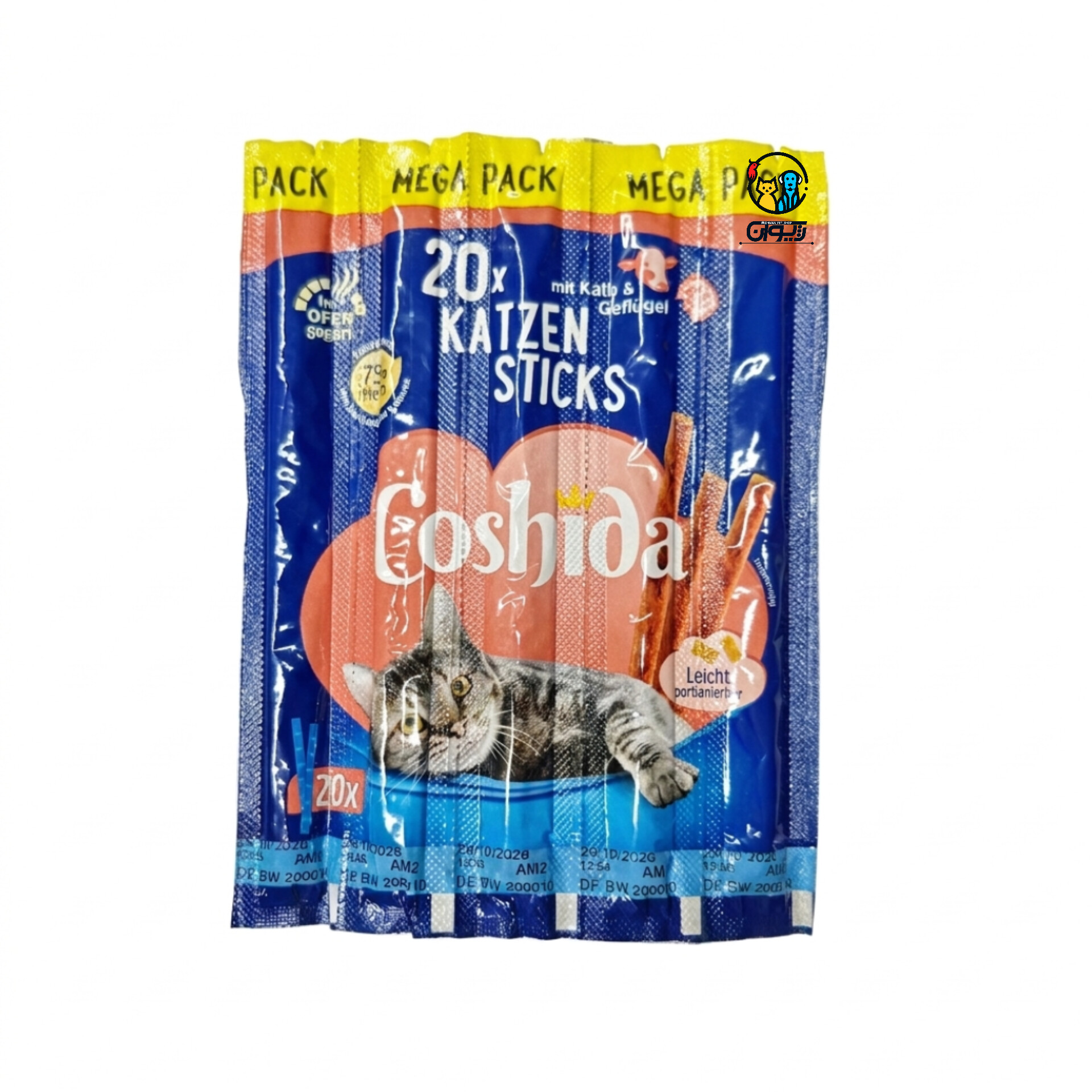تشویقی مدادی گربه کوشیدا طعم مرغ و گاو یک عددی Coshida cat stick
