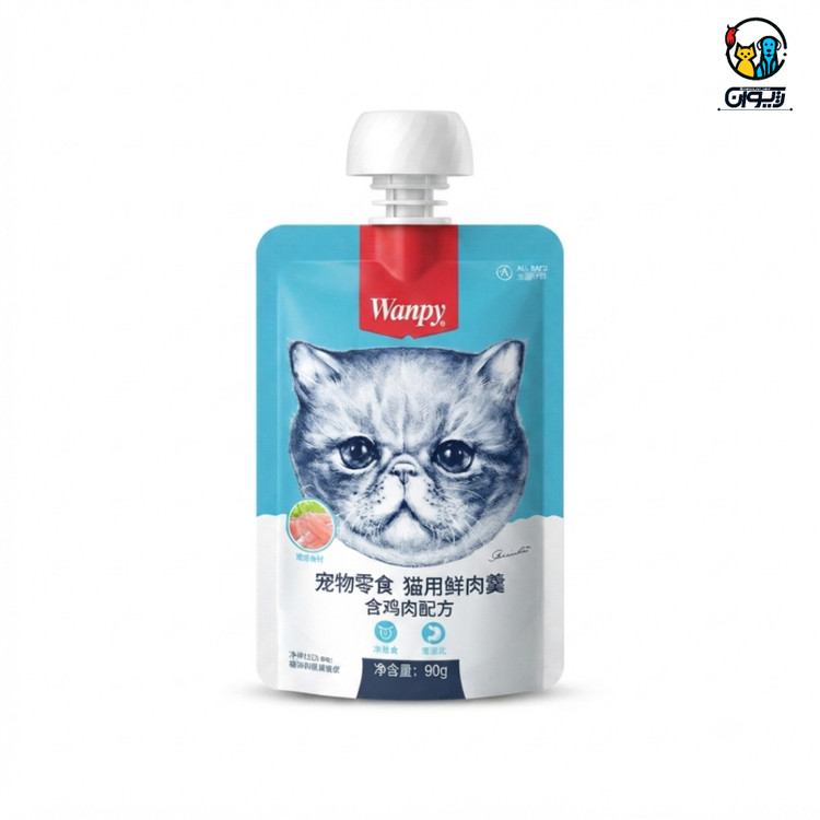 پودینگ گربه ونپی طعم مرغ وزن ۹۰ گرم Wanpy Cat Pudding
