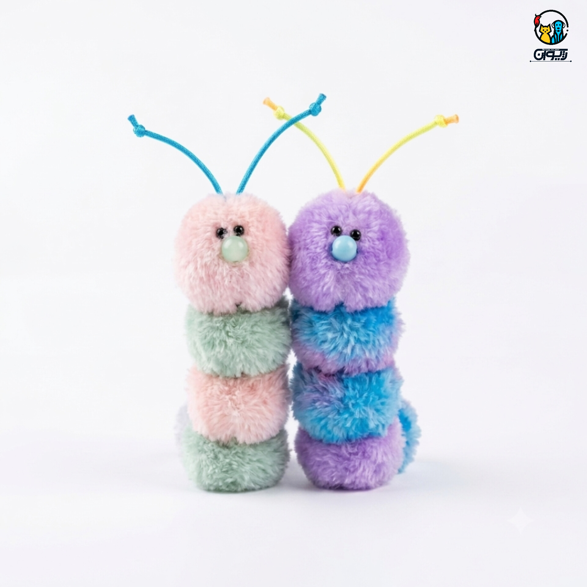 اسباب بازی گربه کت نیپ دار مدل هزارپا Catnip Centipede Cat Toy