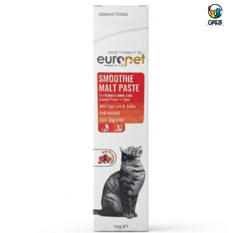 مالت گربه یوروپت با طعم اسموتی میوه های جنگلی Europet Cat Malt Paste