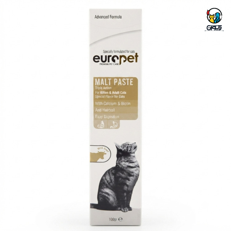 مالت گربه یوروپت با طعم گوشت گاو Europet Cat Malt Paste