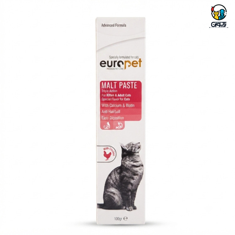 مالت گربه یوروپت با طعم مرغ Europet Cat Malt Paste