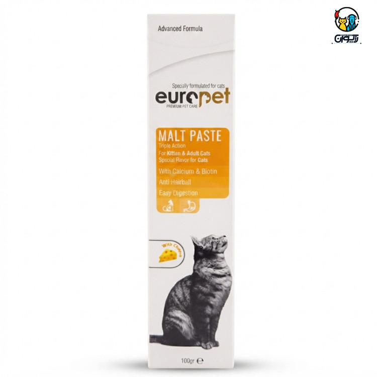 مالت گربه یوروپت با طعم پنیر Europet Cat Malt Paste