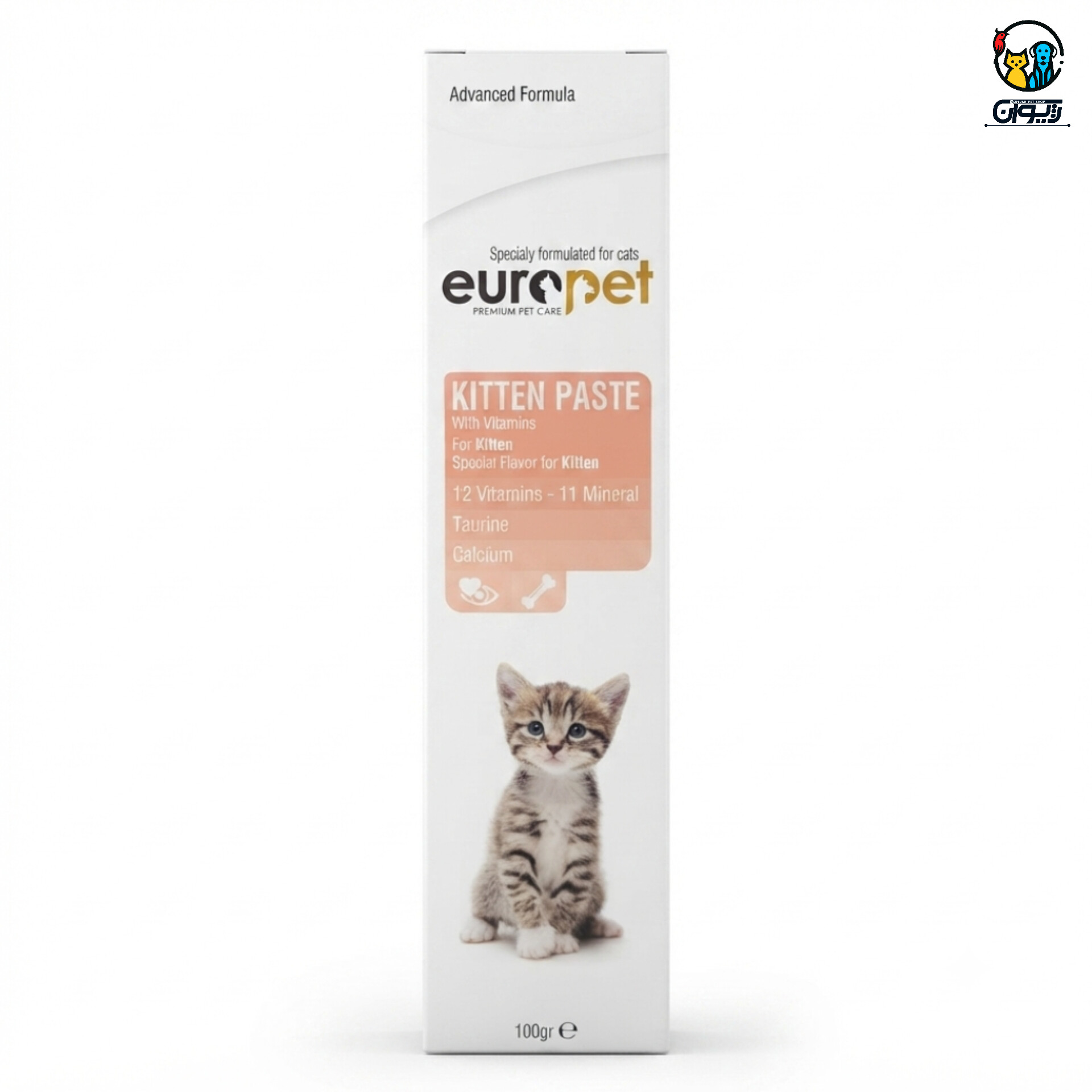 خمیر مولتی ویتامین و مینرال بچه گربه یوروپت Europet Kitten Paste