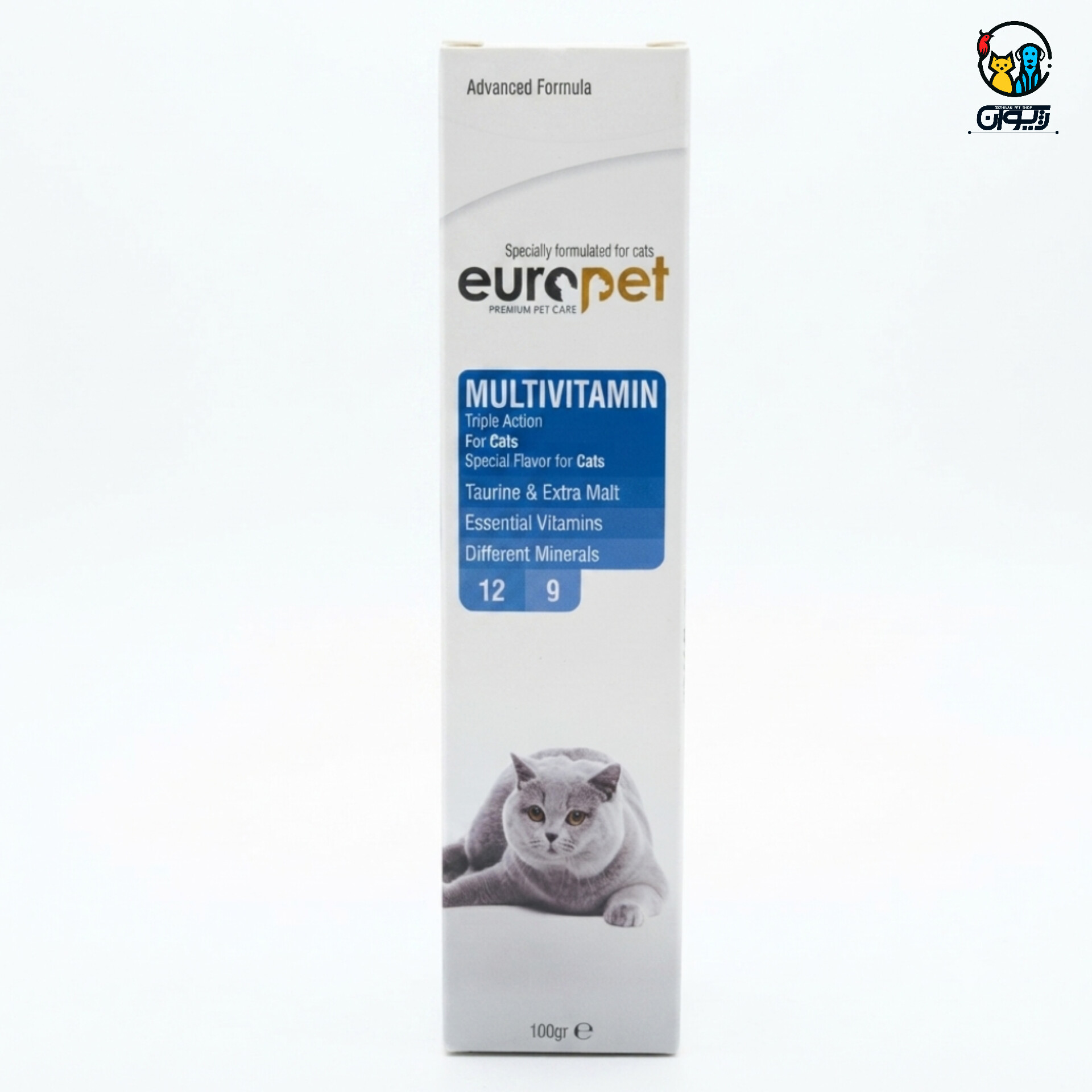 خمیر مولتی ویتامین و مینرال گربه یوروپت Europet Multivitamin & mineral Paste for Cats