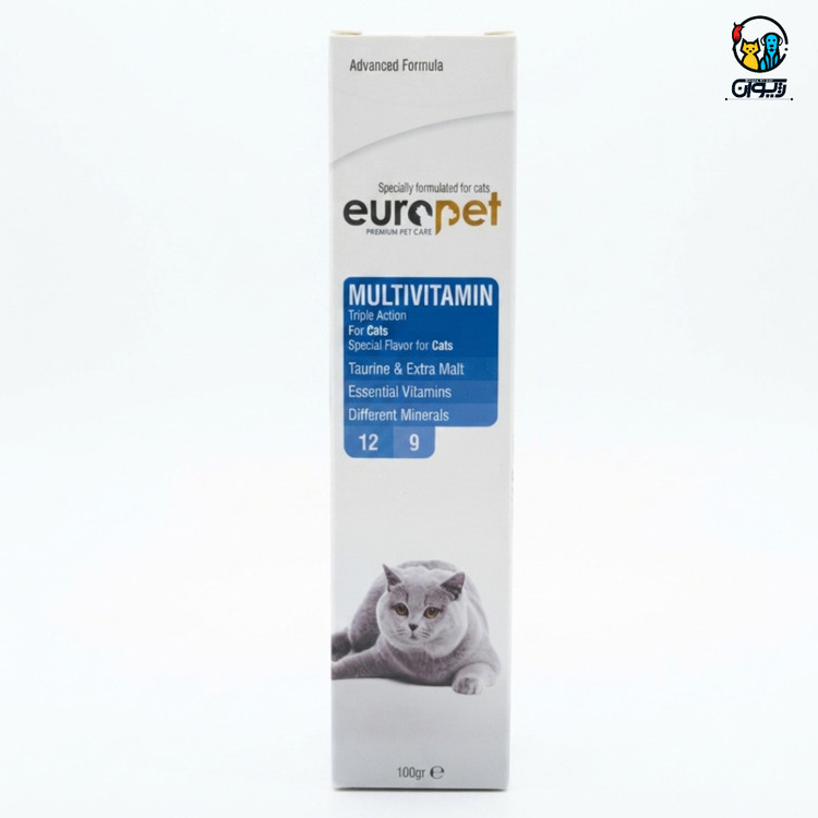 خمیر مولتی ویتامین و مینرال گربه یوروپت Europet Multivitamin & mineral Paste for Cats