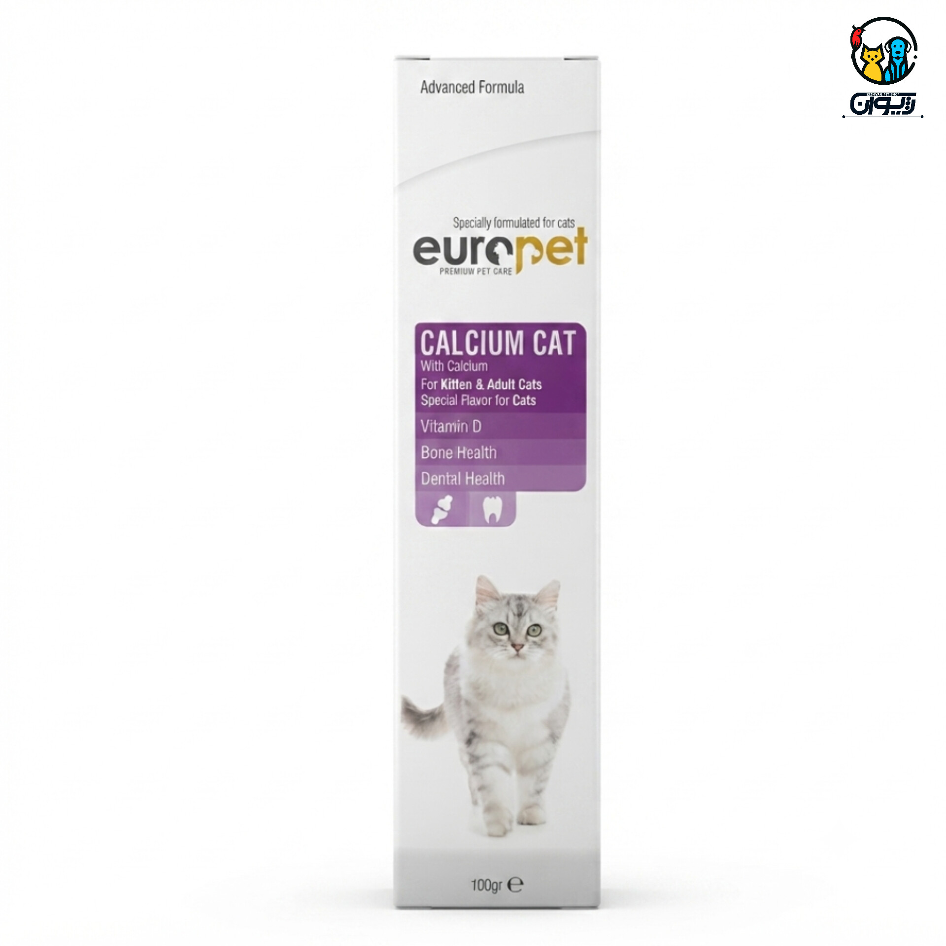 خمیر کلسیم گربه یوروپت Europet Calcium & Mineral Paste for Cats
